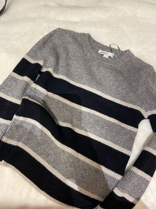 Camiseta Subdued Rayas Gris Negra Talla S