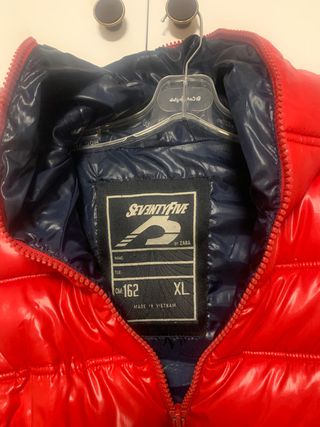 Chaleco acolchado infantil rojo