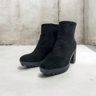 Botines negros tacón ancho plataforma