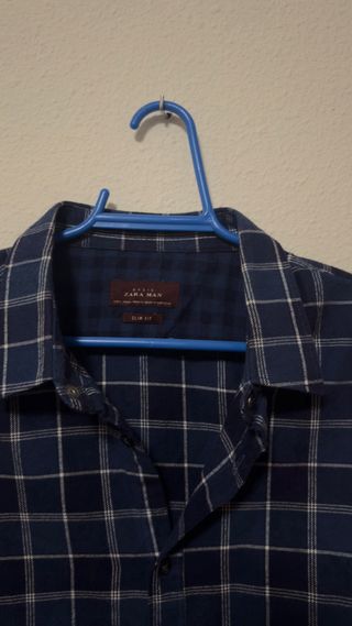 Camisa de cuadros Zara Man Talla 42