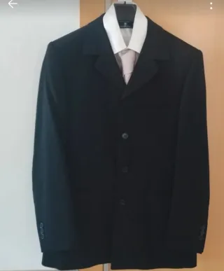 Traje Negro Hombre Talla 38/40 (Un Uso)