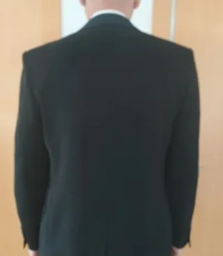 Traje Negro Hombre Talla 38/40 (Un Uso)
