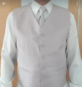 Traje Negro Hombre Talla 38/40 (Un Uso)