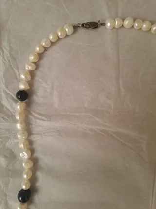 Collar perlas cultivadas y Ónix SIC