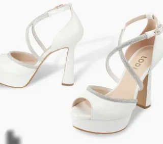 Sandalias Novia Lodi Plataforma pedrería cristal