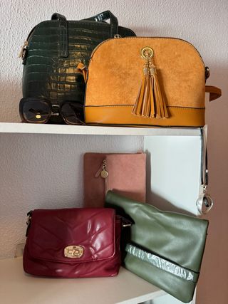 Lote23 de 5 bolsos mujer nuevos