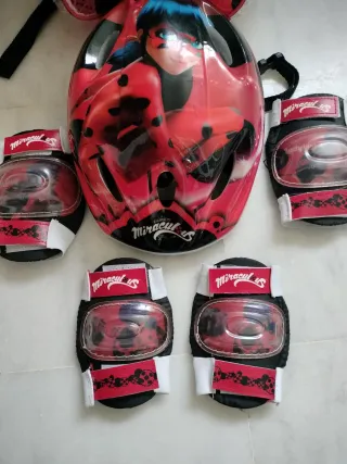 Pack Protecciones Patinaje Ladybug Niña