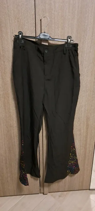 Camicia nera con pois colorati +pantaloni