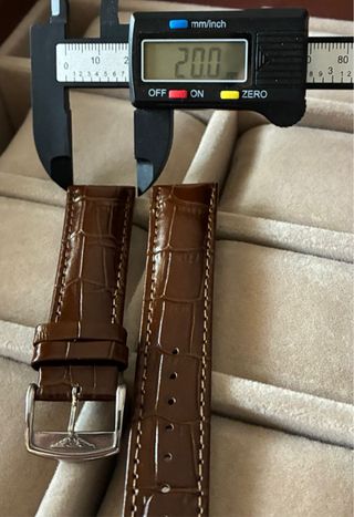 Correa de reloj de piel marrón para Longines