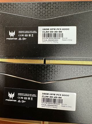 RAM Acer Predator Pallas II DDR5 6000MHz #080DD2