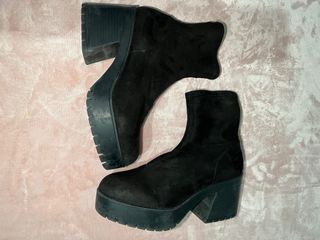 Botines negros plataforma tacón