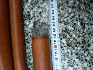 Lote 3 barras cortina madera