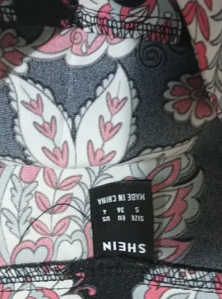 Falda asimétrica Shein floral talla única