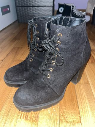 Botines negros tacón plataforma
