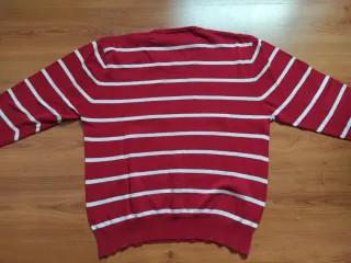 Jersey Polo Rayas Rojo Blanco Talla XXL Trasluz