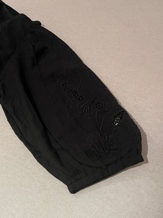 Vestido H&M midi negro abotonado