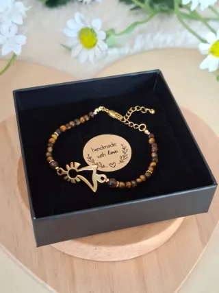 Pulsera Ojo de Tigre Virgen del Pilar.