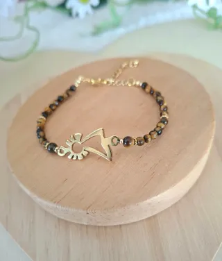 Pulsera Ojo de Tigre Virgen del Pilar.