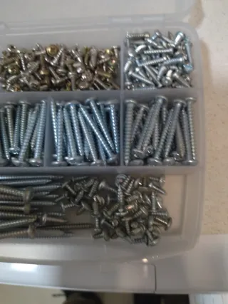 Caja de tornillos cabeza redonda 1,3 kg.