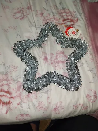 Decorazione Stella Glitter Argento