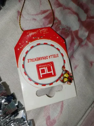 Decorazione Stella Glitter Argento