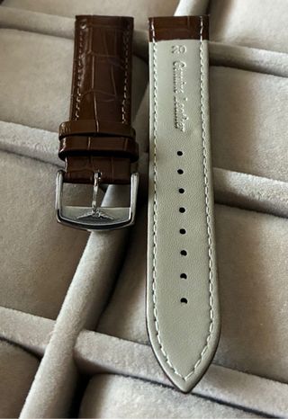 Correa de reloj de cuero marrón para Longines