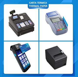 HCT STYLE Rollos Papel Termico 57 mm Longitud 16 M