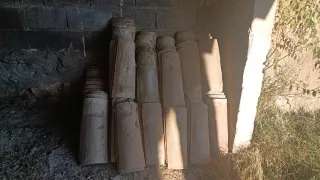 Tejas antiguas de barro