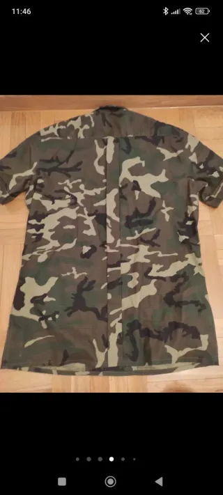 Camisa militar manga corta camuflaje