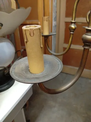 Lampadario vintage oro metallo anni 70