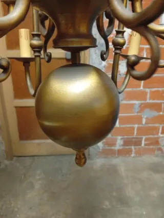 Lampadario vintage oro metallo anni 70