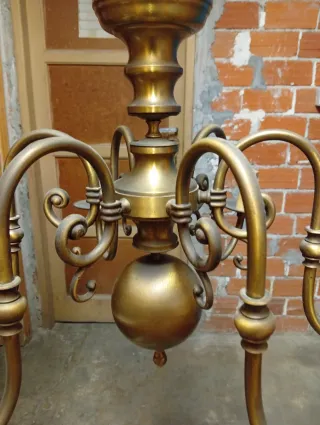 Lampadario vintage oro metallo anni 70