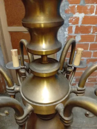 Lampadario vintage oro metallo anni 70