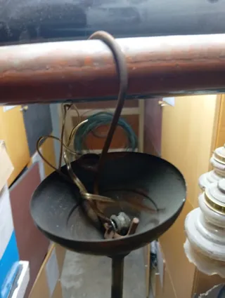 Lampadario vintage oro metallo anni 70