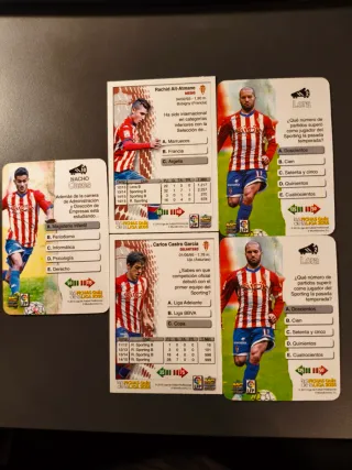 Lote 5 cromos auto Sporting de Gijón