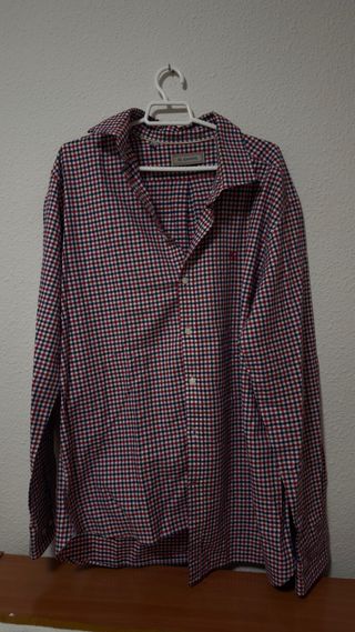 Camisa El Ganso cuadros azul y rojo