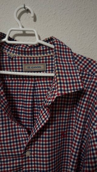 Camisa El Ganso cuadros azul y rojo
