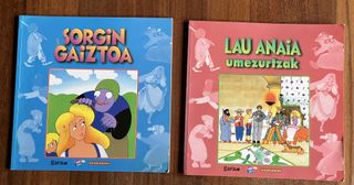 euskerazko eta ingleseko liburuak