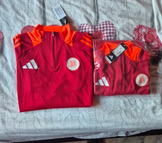 Felpa As Roma  Adidas Aeroready Rossa /Arancione L