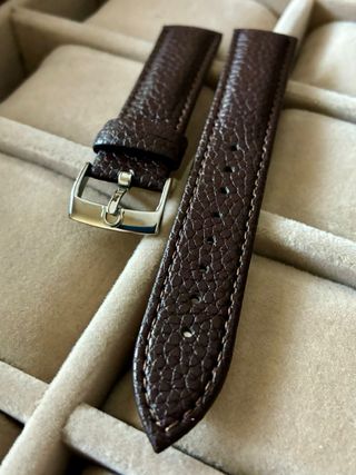 Correa de piel para reloj marrón para Omega