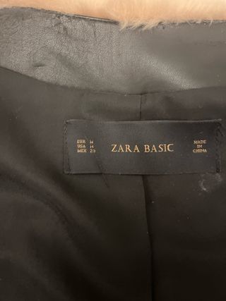 chaquetón de pelo beige/rosa talla M