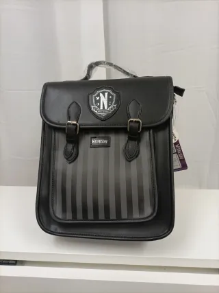 Mochila Wednesday Negra y Gris Nueva
