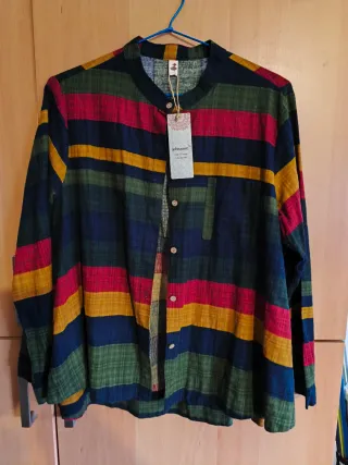 Camisa Johnature Talla M Rayas Multicolor