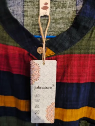 Camisa Johnature Talla M Rayas Multicolor