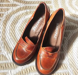 Mocasines tacón Marrón Mary Paz Talla 35