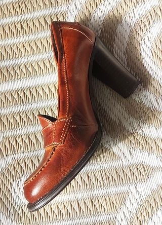 Mocasines tacón Marrón Mary Paz Talla 35