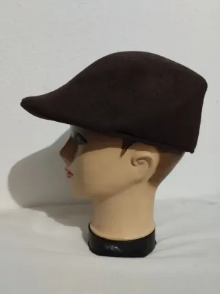 Gorra marrón oscuro estilo newsboy talla M nueva