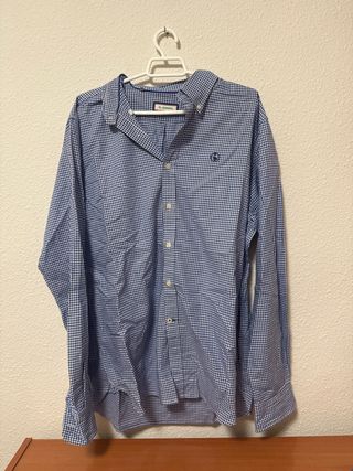 Camisa El Ganso Cuadros Azul y Blanco