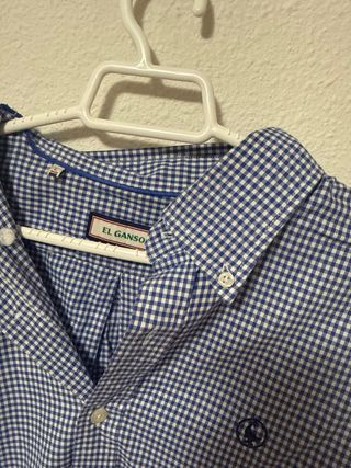 Camisa El Ganso Cuadros Azul y Blanco