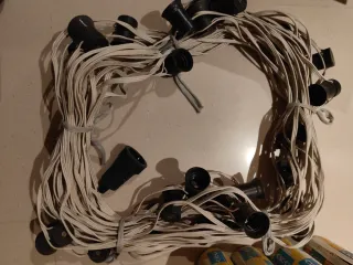 Tira 29 portalámparas + 14 bombillas